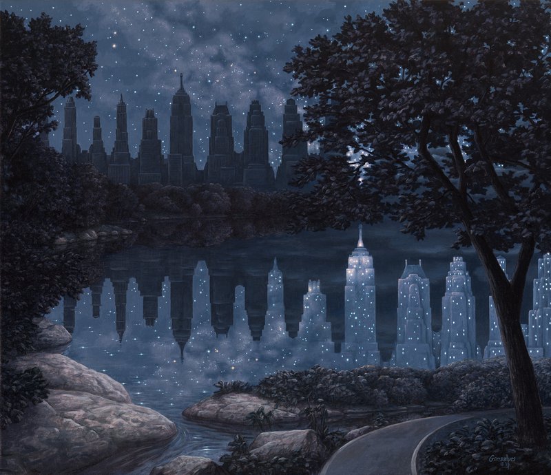 Rob Gonsalves When The Lights Were Out canvas print