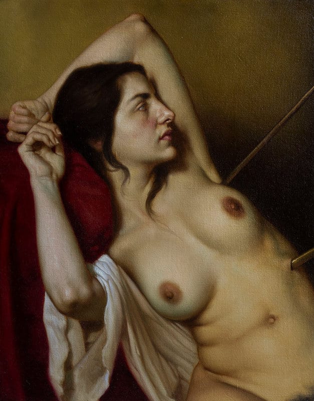 Roberto Ferri Giovane Vergine E Martire   Young Virgin And Martyr canvas print