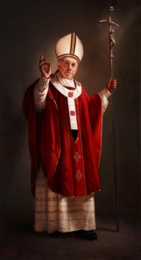 Cuadro Roberto Ferri Papa Francesco Pape Francis