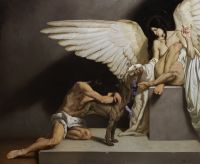 Roberto Ferri The Touch Of The Angel canvas print