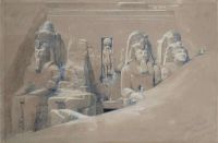 Roberts David Front Elevation Of The Great Temple Of Aboo Simbel Abu Simbel Nubia 1838