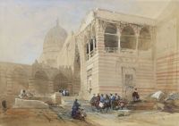 Roberts David One Of The Tombs Of The Khalifs Cairo Tomb Of Sultan Barquq 1838 canvas print