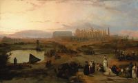 Roberts David Ruins Of The Great Temple At Karnak Sunset 1845 canvas print