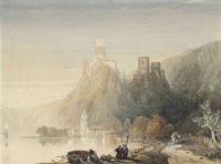 Roberts David Sterrenberg And Liebenstein Castles Above Kamp Bornhofen Germany 1831 canvas print