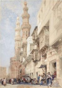Roberts David The Gate Of Bab Zuweyleh Cairo 1838 canvas print
