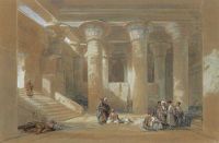 Roberts David The Grand Portico At The Temple At Esneh Egypt 1838 canvas print