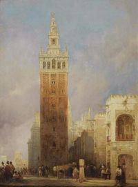 Roberts David The Moorish Tower At Seville 1834 canvas print