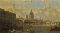 Roberts David View From Waterloo Bridge Embracing St. Pauls Somerset House And Temple Ca. 1862