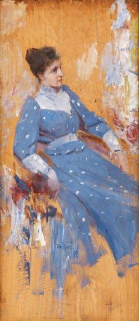 Roberts Tom The Blue Dress 1892 canvas print