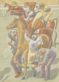 Roberts William Jockey S Mounting Ca. 1949 canvas print