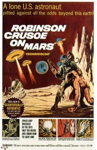 로빈슨 크루소 온 마스 1964 영화 포스터 캔버스 프린트