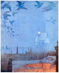 Robinson Frederick Cayley Frontispiece Illustration For The Blue Bird