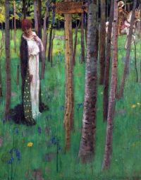 Robinson Frederick Cayley In A Wood So Green 1893 canvas print