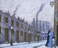 Robinson Frederick Cayley Industrial Street Scene canvas print