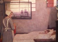 Robinson Frederick Cayley Sleeping Children With Their Nurse 1911 canvas print