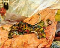 Rochegrosse Georges Antoine A Portrait Of Sarah Bernhardt Reclining In A Chinois Interior canvas print