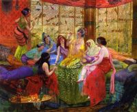 Rochegrosse Georges Antoine Harem Girls In An Aviary canvas print