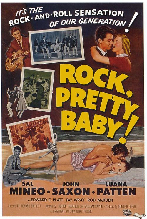 Rock Pretty Baby 1956 Movie Poster canvas print