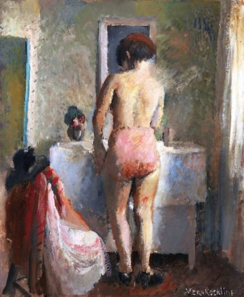 Rockline Vera Nikolajevna By The Mirror canvas print