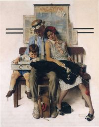 Rockwell Family Home From Vacation canvas print