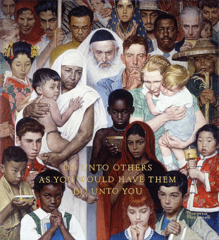 Rockwell Golden Rule canvas print