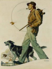 Rockwell Norman Un paseo por el campo 1935 impresión de lienzo