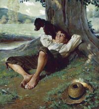 Rockwell Norman Barefoot Boy Tagträumen 1922