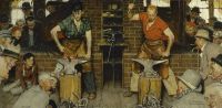 Rockwell Norman Blacksmith S Boy Heel And Toe 1940 canvas print