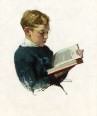 Rockwell Norman garçon lisant