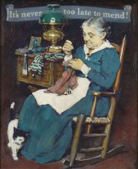 Rockwell Norman It S Never Too Late To Mend Ca. 1925 canvas print