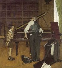 Rockwell Norman Piano Tuner 1947 cuadro de lienzo
