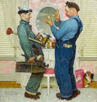 Rockwell Norman Two Plumbers 1951 canvas print