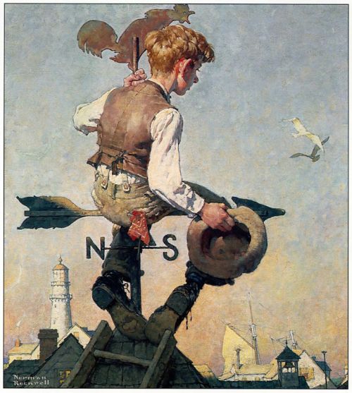 Rockwell On Top Of The World canvas print