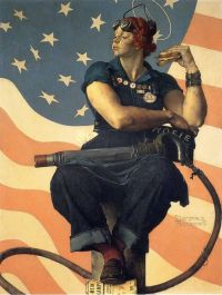 Rockwell Rosie The Riveter canvas print