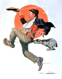 Rockwell Running With Pie canvas print