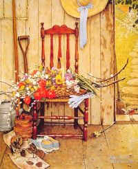 Rockwell Spring Flowers canvas print