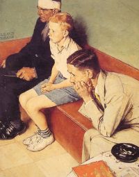Rockwell The Waiting Room canvas print