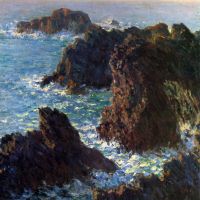 Rocky Peaks At The Belle-ile By Monet