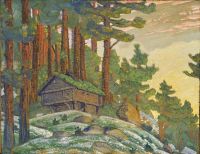 Roerich Nicholas Konstantinovich Cottage In Twilight