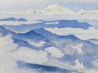 Roerich Nicholas Konstantinovich Evening From The Himalayan Series Leinwanddruck