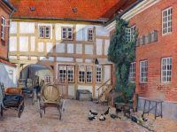 Rohde Johan View From A Courtyard In Randers Denmark 1906 canvas print