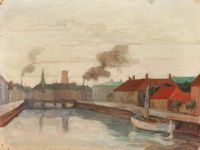 Rohde Johan View From Frederiksholm Canal In Copenhagen 1907 canvas print