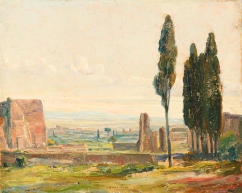 Rohde Johan View From The Palatine Hill Rome canvas print