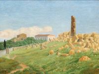 Rohde Johan View Of The Ruins Of The Tempel Of Zeus Girgenti Sicily 1899