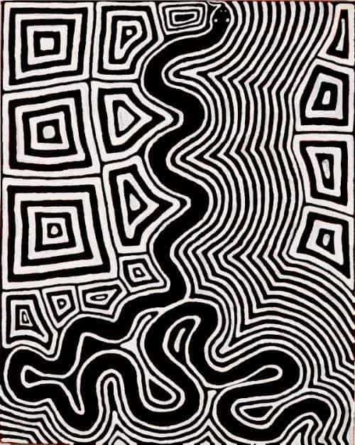 Ronnie Tjampitjinpa Aboriginal Art 1942 canvas print