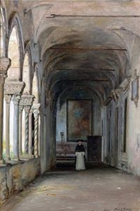 Rorbye Martinus Monk In A Cloister canvas print