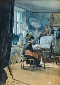 Rosa Anna Palm De The Artist In Front Of The Easel
