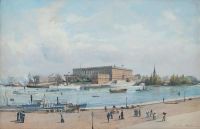 Rosa Anna Palm De View Over The Royal Palace Stockholm canvas print