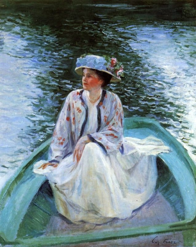 Rose Guy Orlando On The River S Edge Ca. 1910 canvas print