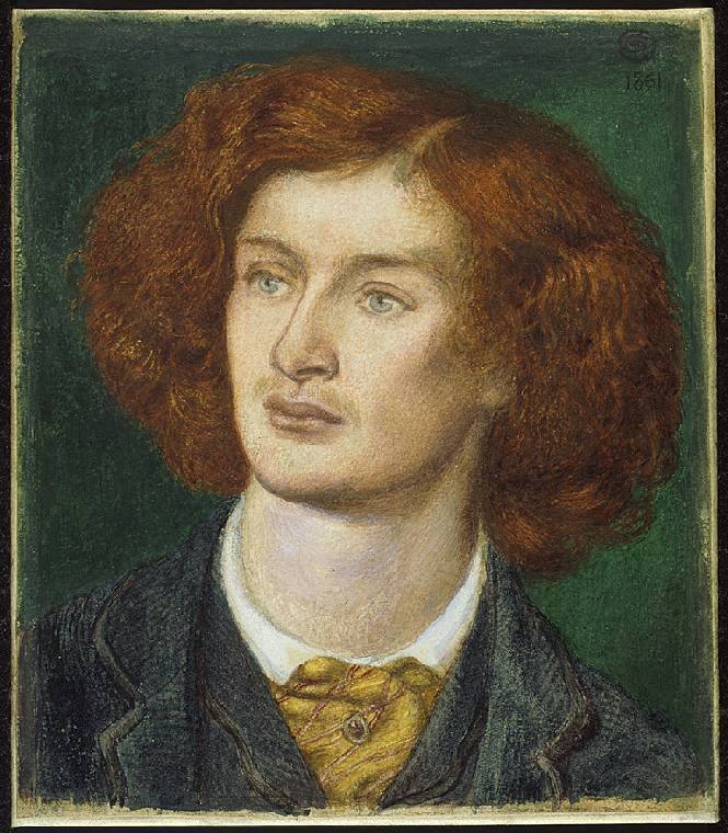 Rossetti Dante Gabriel Algernon Charles Swinburne 1861 canvas print